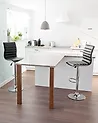 Conjunto de 2 sillas de bar LUCERNE giratoria Piel sintética Negro