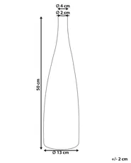 Wazon na kwiaty SABADELL 50 cm Ceramika Pomarańczowy_847859