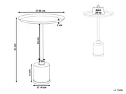 Side Table CAMELO Metal White Marble_1037083