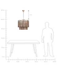 Pendant Lamp KAVERI Mango Wood Brown_867765
