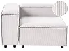 Module d'angle ARDAL Velours côtelé Blanc cassé Côté droit