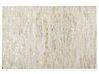 Kožený patchworkový koberec 140 x 200 cm zlato-béžový TOKUL_787208