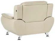 Living Room Set 6 Seater LEIRA Faux Leather Beige_1058770