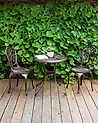 Conjunto de 2 sillas de jardín TRIORA Metal Marrón