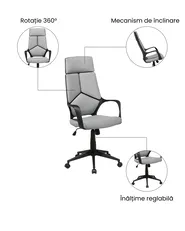 Scaun ergonomic DELIGHT Gri_1073926