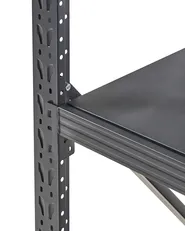 Regał magazynowy FIUGGI 200 cm 200 cm Metal Czarny_1011267