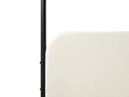 Four Poster Bed Boucle DANNEMOIS 140 x 200 cm (EU Double) Off-White_960928