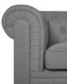 Poltrona vintage in tessuto grigio chiaro CHESTERFIELD grande_709430