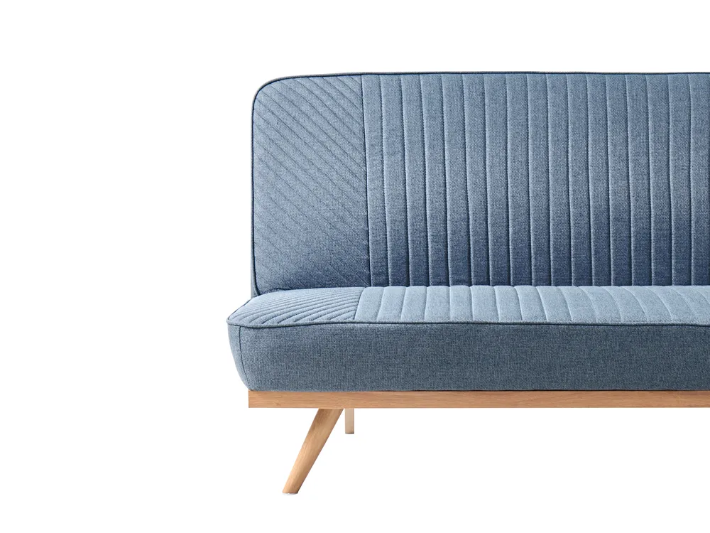 Sofa Bed 2 Seater KALFAFEL Fabric Blue_1009398