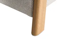 Living Room Set 3 Seater EDLAND with Pouffe Fabric Light Beige_1041111