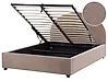 Ottoman Bed VAUCLUSE Boucle Taupe 140 x 200 cm (EU Double)
