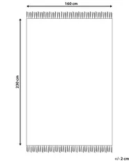 Tappeto PAZAR Nero/Bianco 160 x 230 cm Lana_855573