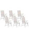 Conjunto de 6 sillas de jardín CATANIA Metal Beige