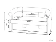 Sofa 2 Seater ILBRO Boucle Off-White/ Light Brown_985139