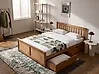 Bed with 2 Drawers OLENDON Pine Wood Brown 140 x 200 cm (EU Double)