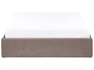 Bett mit Stauraum ohne Kopfteil DINAN Bouclé Taupe 120 x 200 cm_1188230