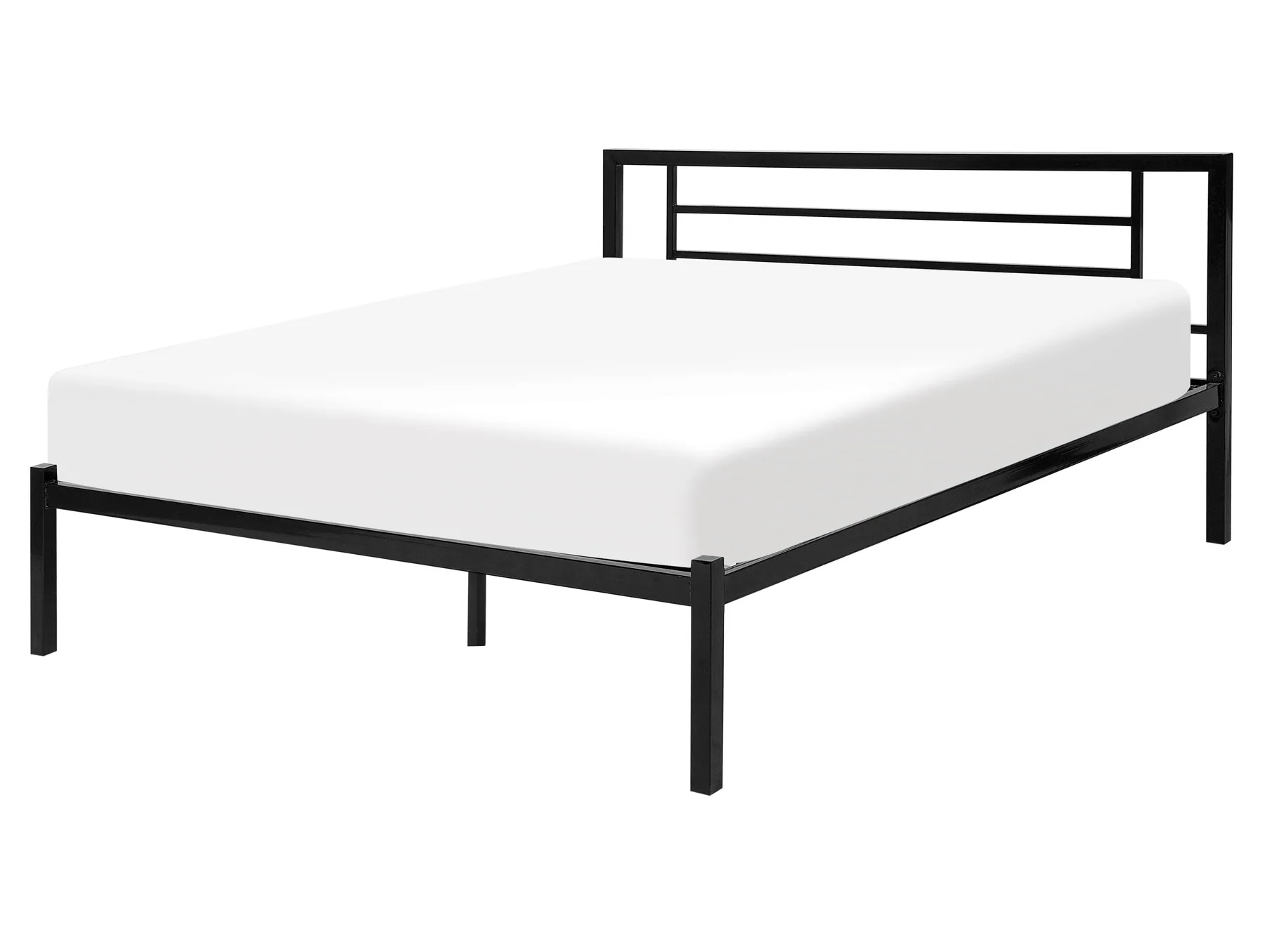 Bett mit Lattenrost Metall CUSSET 160 x 200 cm Schwarz_735353