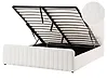 Cama con almacenaje LUNAN Bouclé Blanco 160 x 200 cm