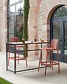 Set of 2 Bar Chairs ARICCIA 2 in 1 Synthetic Material Light Red
