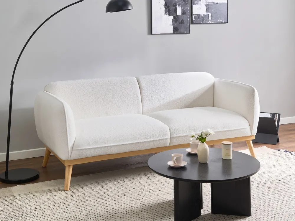 Sofa dla 3 osób LJUNG Boucle Biały