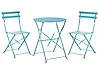 Bistro Set Folding FIORI Metal Turquoise