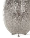 Metal Moroccan Lantern Table Lamp Silver MARINGA_722881