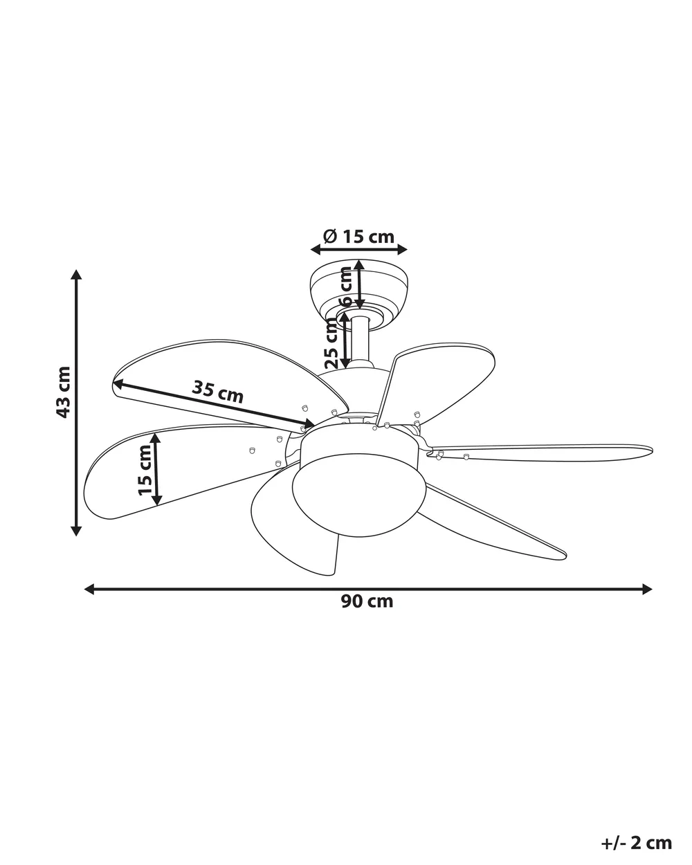 Ceiling Fan with Light LOGAR with Remote LED Pink_982715