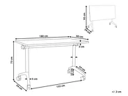 Składane biurko CAVI 180 cm 60 cm z kółkami Biały_922509