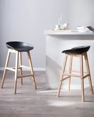 Set di 2 sedie alte MICCO Nero_731953