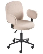 Sedia da scrivania MORAGA Bouclé Beige_1024876