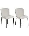 Conjunto de 2 sillas de comedor ADA Tela Gris claro