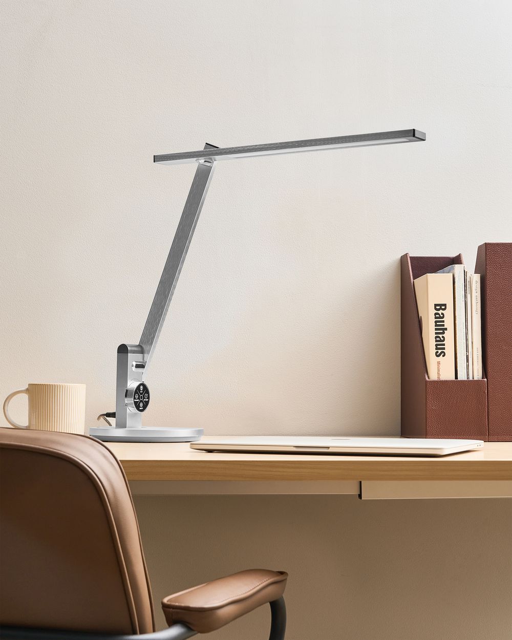 LED Desk Lamp CETUS with Dimmer Silver