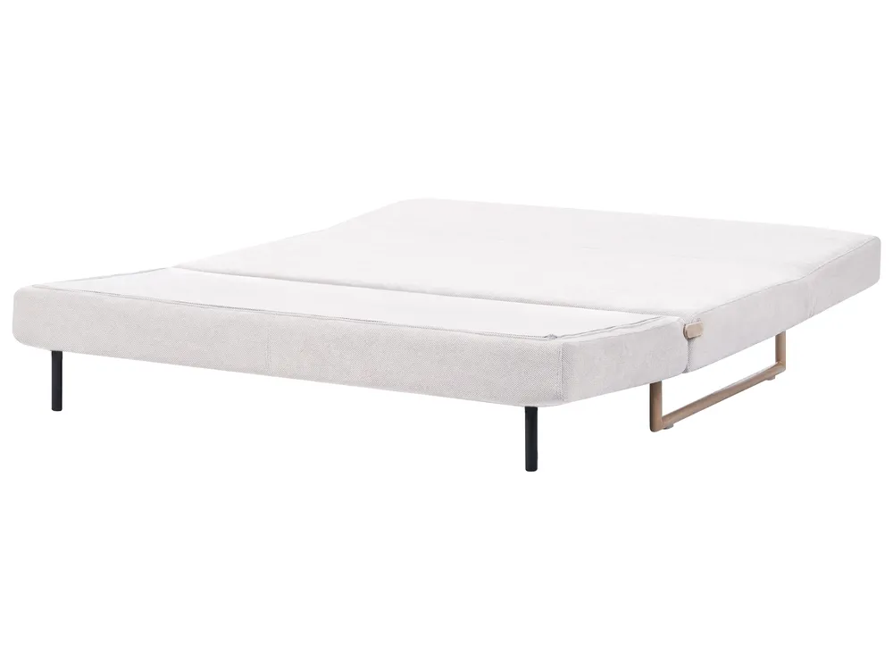 Sofa Bed 3 Seater JERSLEV Fabric Off-White_1012683