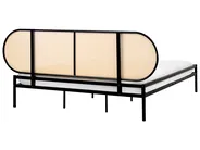 Bed PE Rattan BOULIN 180 x 200 cm (EU Super King) Black_976739
