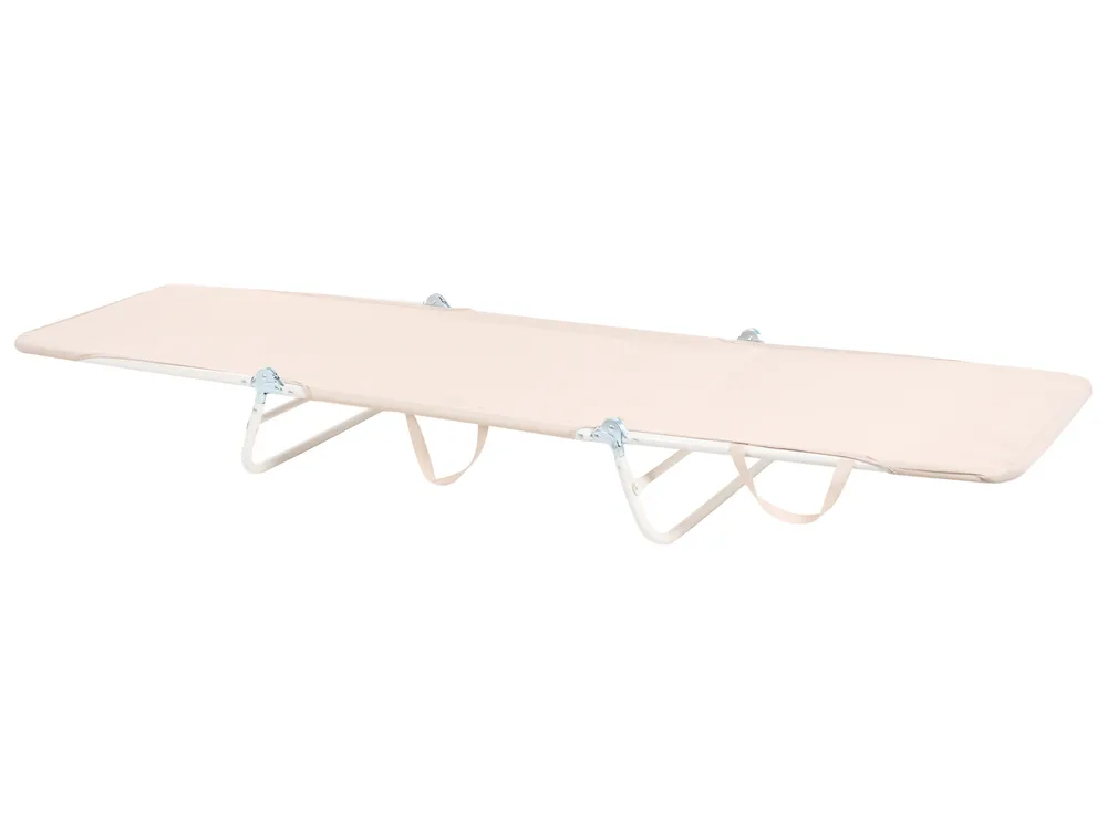 Sun Lounger KASTORIA Reclining Metal Beige_1031941