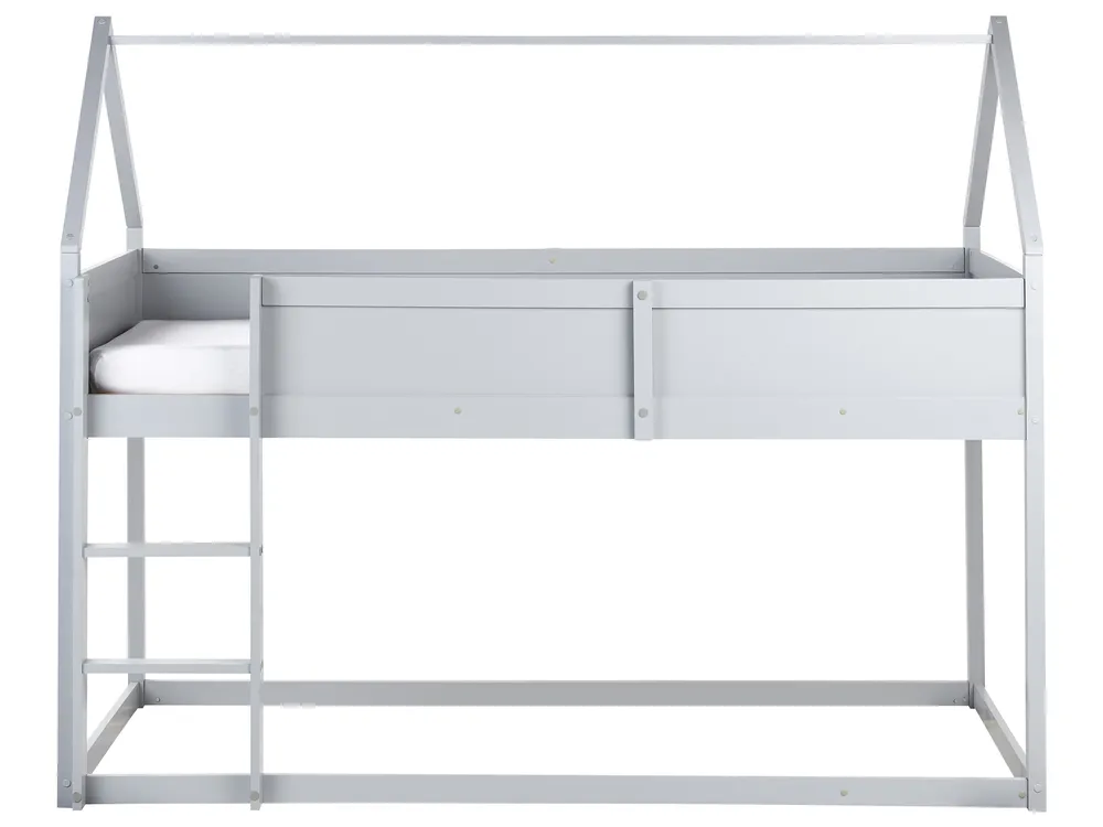 Mid Sleeper Bed House Pine Wood DIENNE 90 x 200 cm (EU Single) Grey_968256