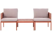 Garden Lounge Set with Table 2 Seater TERRACINA Metal Orange_826661