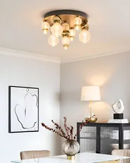 Lampadario a LED SORA Vetro Oro_1034037