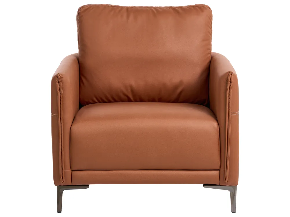 Living Room Set 6 Seater CILENS Fabric Golden Brown_1120247