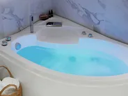 Corner Hot Tub with LED NEIVA 1500 x 1000 mm White Right Hand_796383
