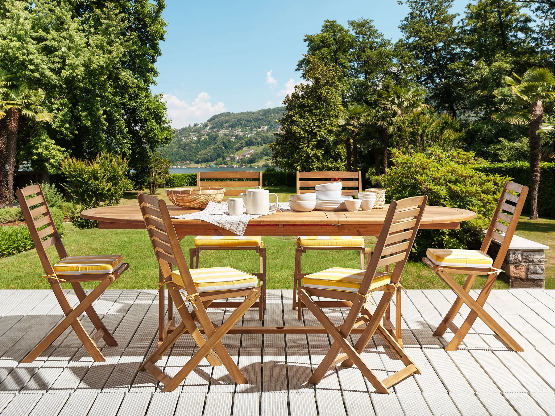 Set di 6 cuscini per sedie TOLVE 39 x 31 cm Giallo_849051