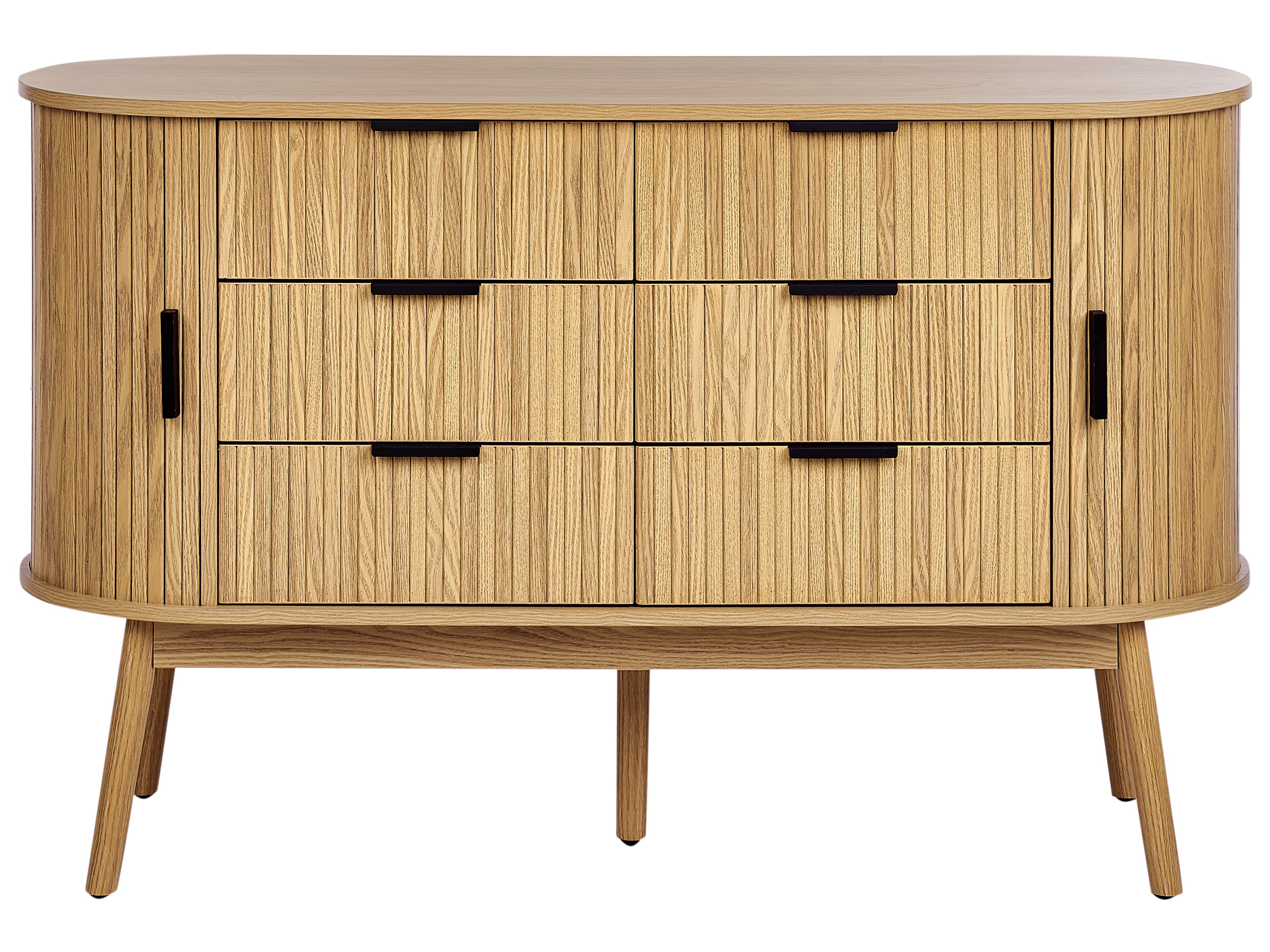 Kommode 6 skuffer lyst træ SELAH | Beliani.dk