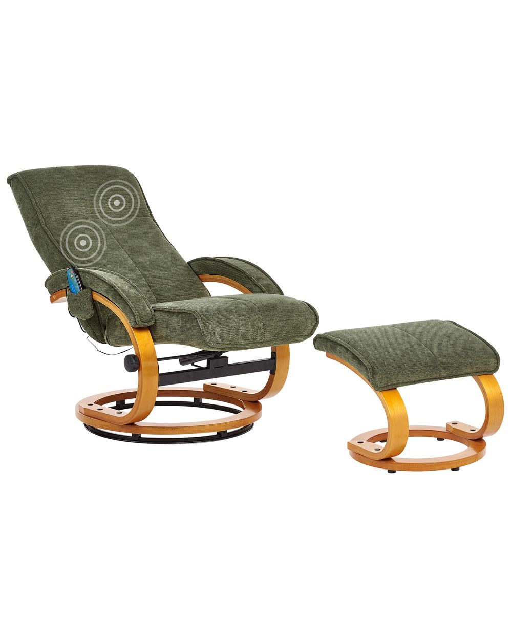 Massagestol HERO med fotpall Grön