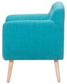 Fauteuil de salon fauteuil en tissu bleu turquoise MELBY_677091