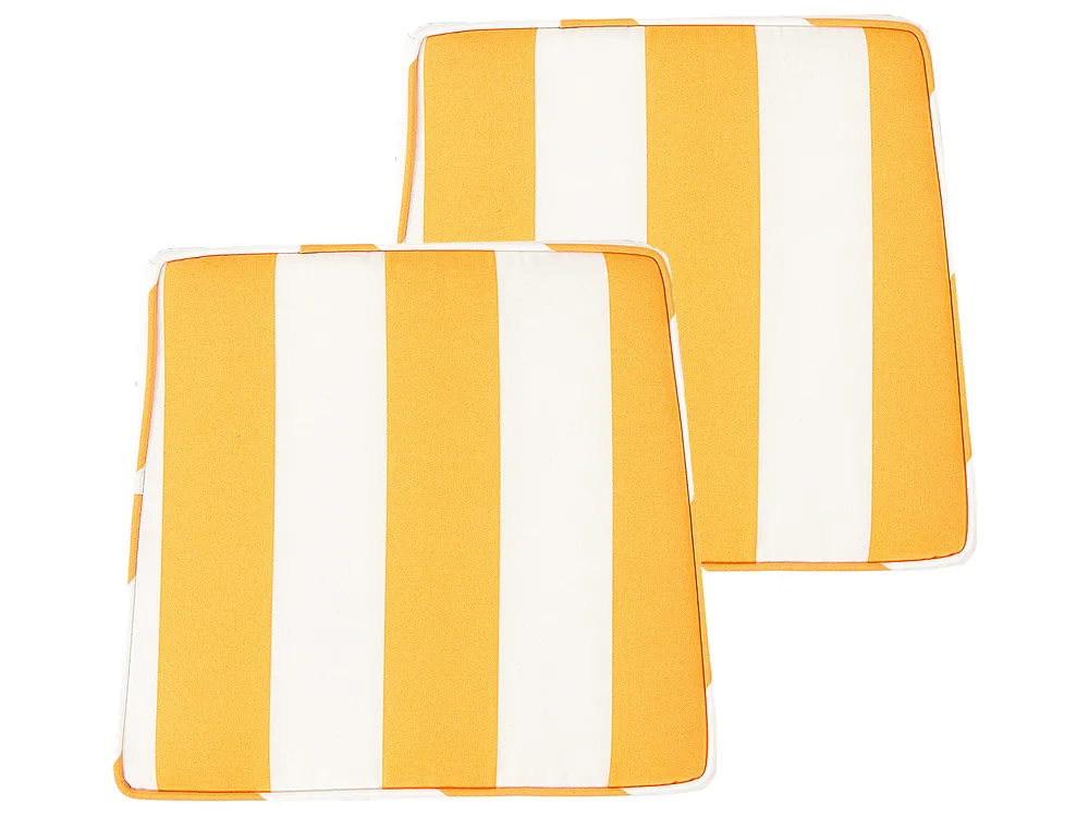 Set of Garden Chair Cushions TERNI 37 x 34 cm Yellow