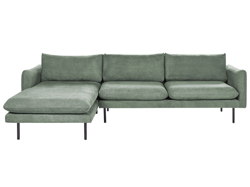 Corner Sofa VINTERBRO Fabric Light Green Right Hand