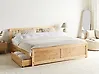 Bed with 2 Drawers OLENDON Pine Wood Light Brown 160 x 200 cm (EU King Size)