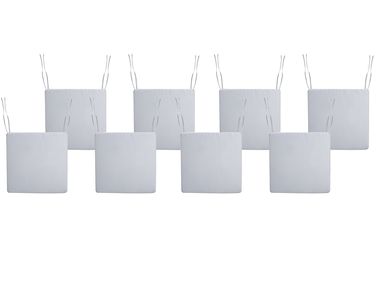 Detex Set 2 Cuscini con Schienale per Sedie Viscoelastico Cuscino Imbottito Cucina Esterno Grigio