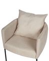 Fauteuil en lin synthétique beige MALMOS_931377