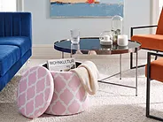 Pouf de rangement TUNICA Coton Rose_1154946